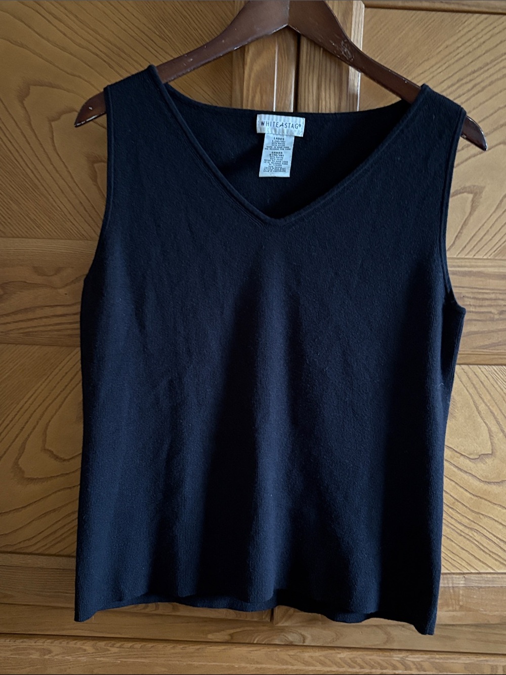 White Stag Black V-Neck Sleeveless Tank